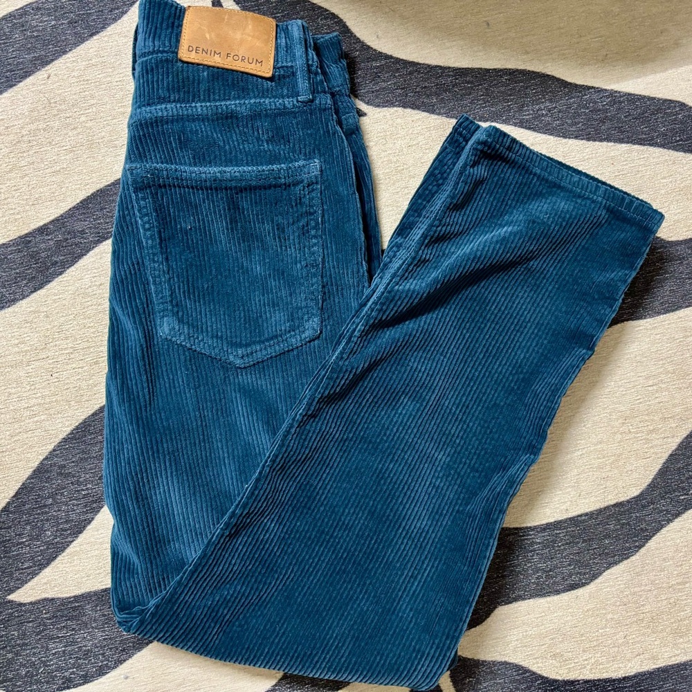 Denim Forum Women's Teal Corduroy Jeans
